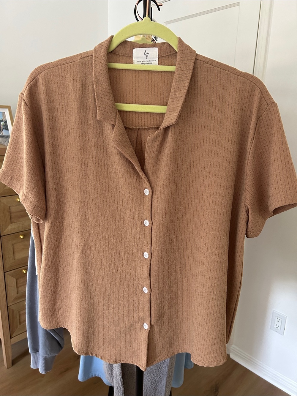 See You Tomorrow Button Up. No size tag. Best for medium. PTP 20”.